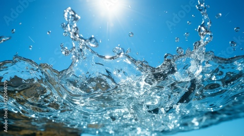 bubbles splash of water  sunlight