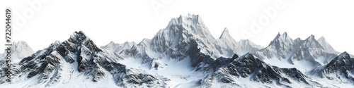Mountain, transparent background, isolated image, generative AI photo