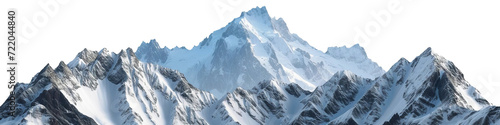 Mountain, transparent background, isolated image, generative AI photo