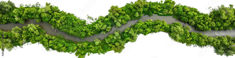 River, transparent background, isolated image, generative AI River, transparent background, isolated image, generative AI