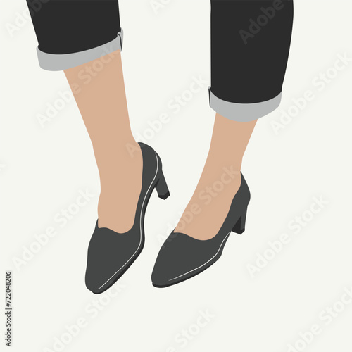 Women a pair of shoes realistic 