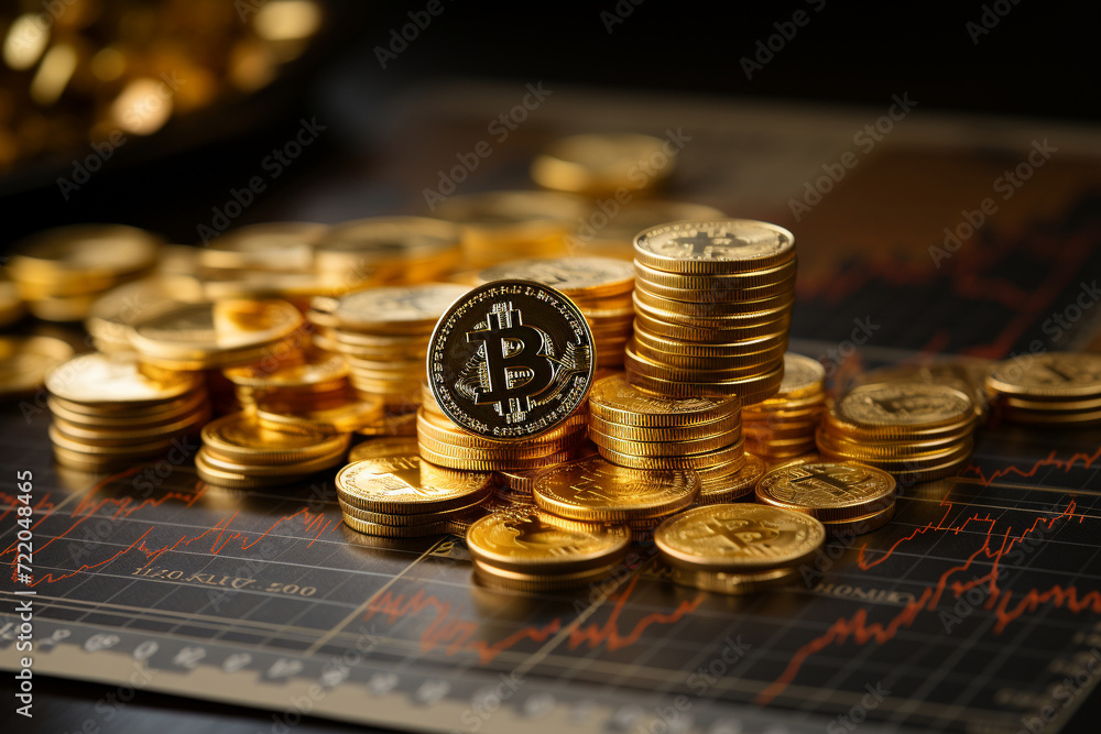 Financial analysts engrossed in studying charts, graphs, and data, strategizing gold investments Financial analysts engrossed in studying charts, graphs, and data, strategizing gold investments
