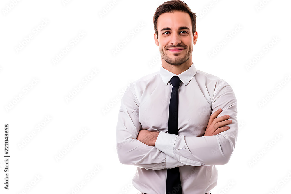 portrait of businessman arm crossed on isolated background portrait of businessman arm crossed on isolated background