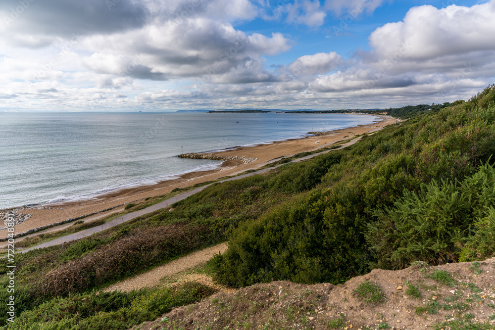 Views Of The Coast And Highcliffe Beach, Dorset, England, UK