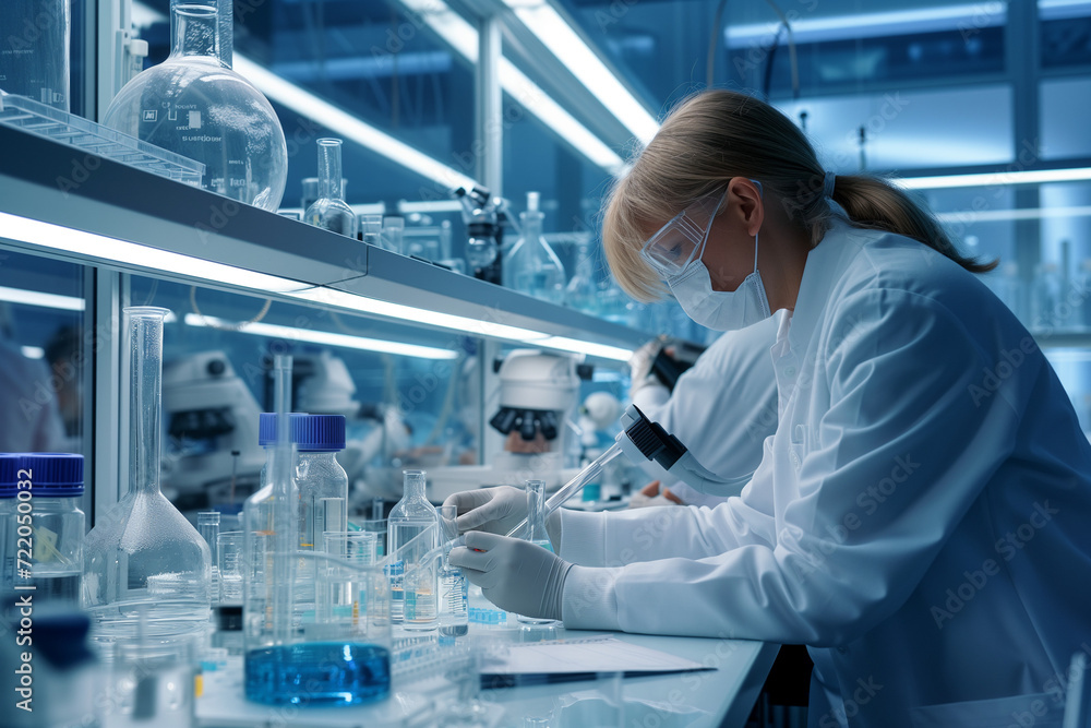 Scientists working in a modern lab Scientists working in a modern lab