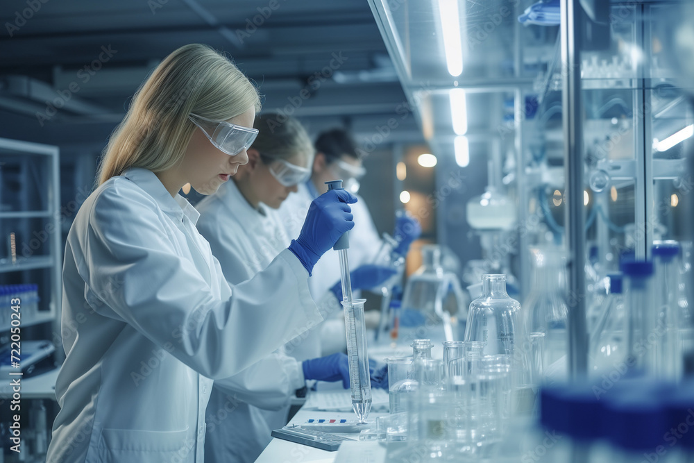 Scientists working in a modern lab Scientists working in a modern lab