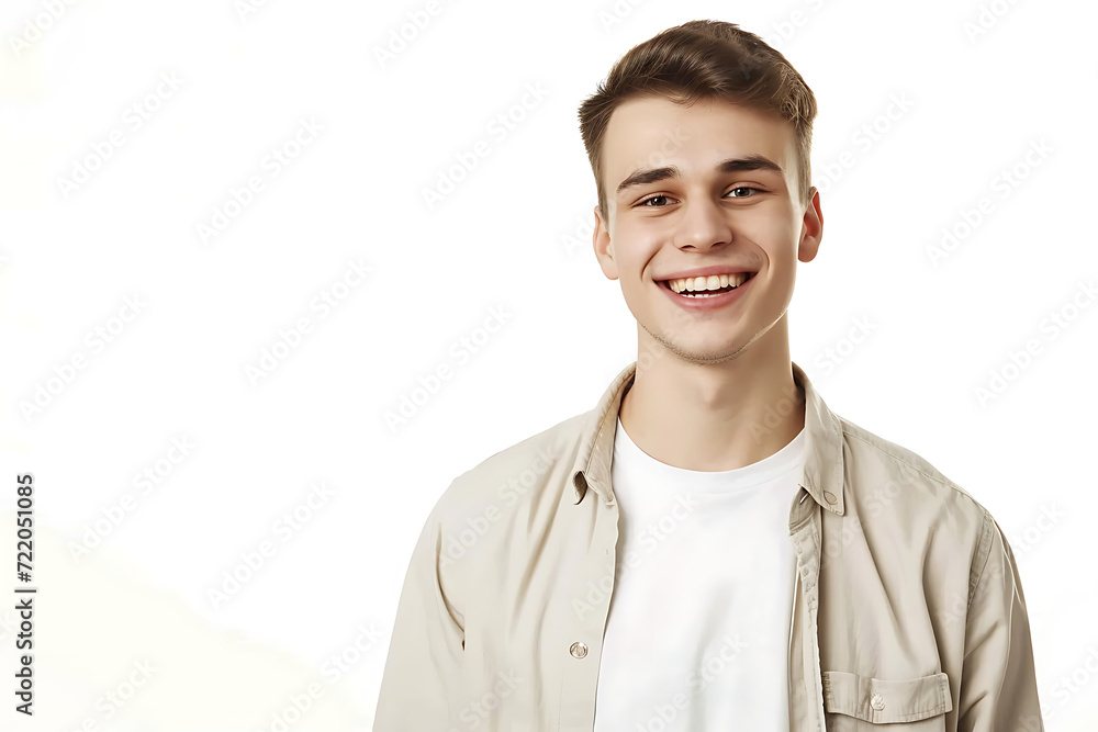 portrait of cheerful young man posing on isolated background portrait of cheerful young man posing on isolated background