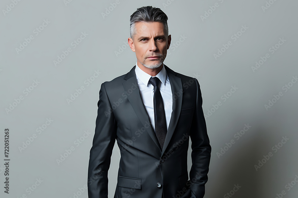 close up shot of senior businessman posing on isolated background close up shot of senior businessman posing on isolated background
