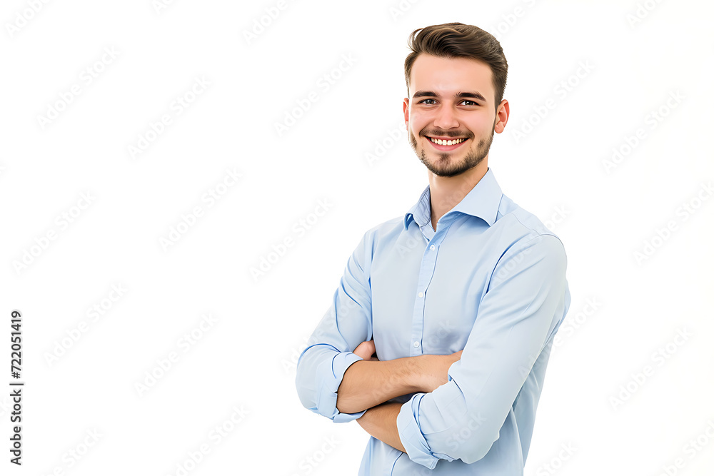 portrait of businessman arm crossed on isolated background portrait of businessman arm crossed on isolated background
