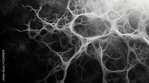 abstract background, black and white neural connections, 