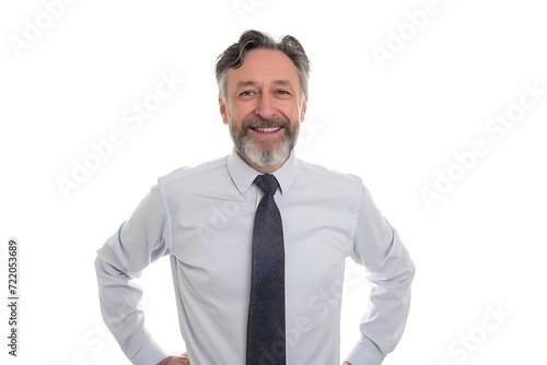 portrait of senior businessman posing on isolated background © Rafay