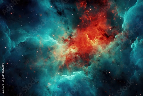 Interstellar Dreamscape: A Mesmerizing Nebula's Dance Among Celestial Bodies - Generative AI © Gelpi