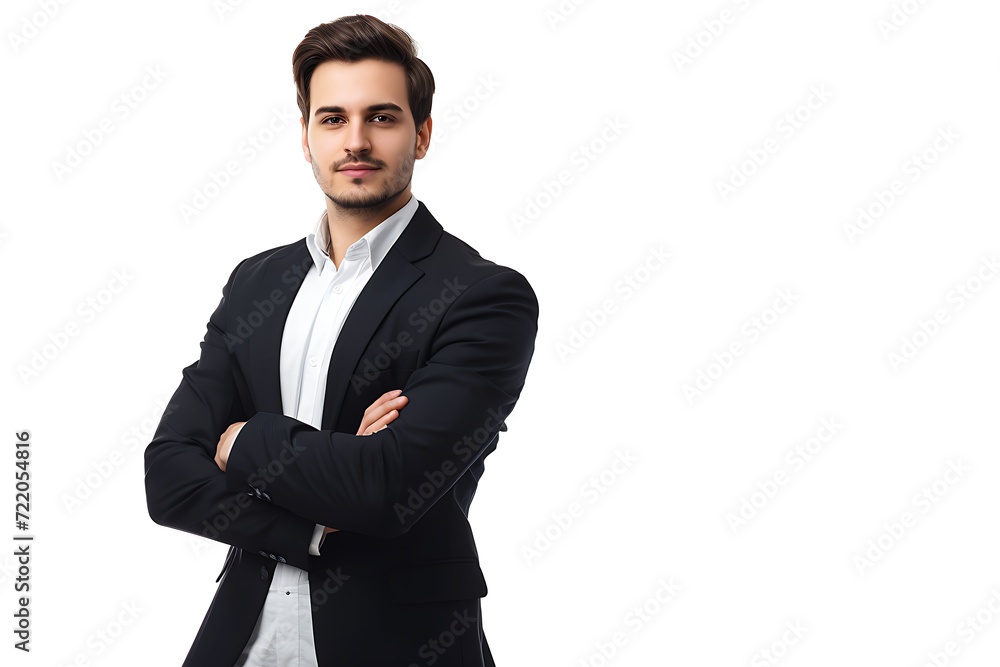 portrait of businessman arm crossed on isolated background portrait of businessman arm crossed on isolated background