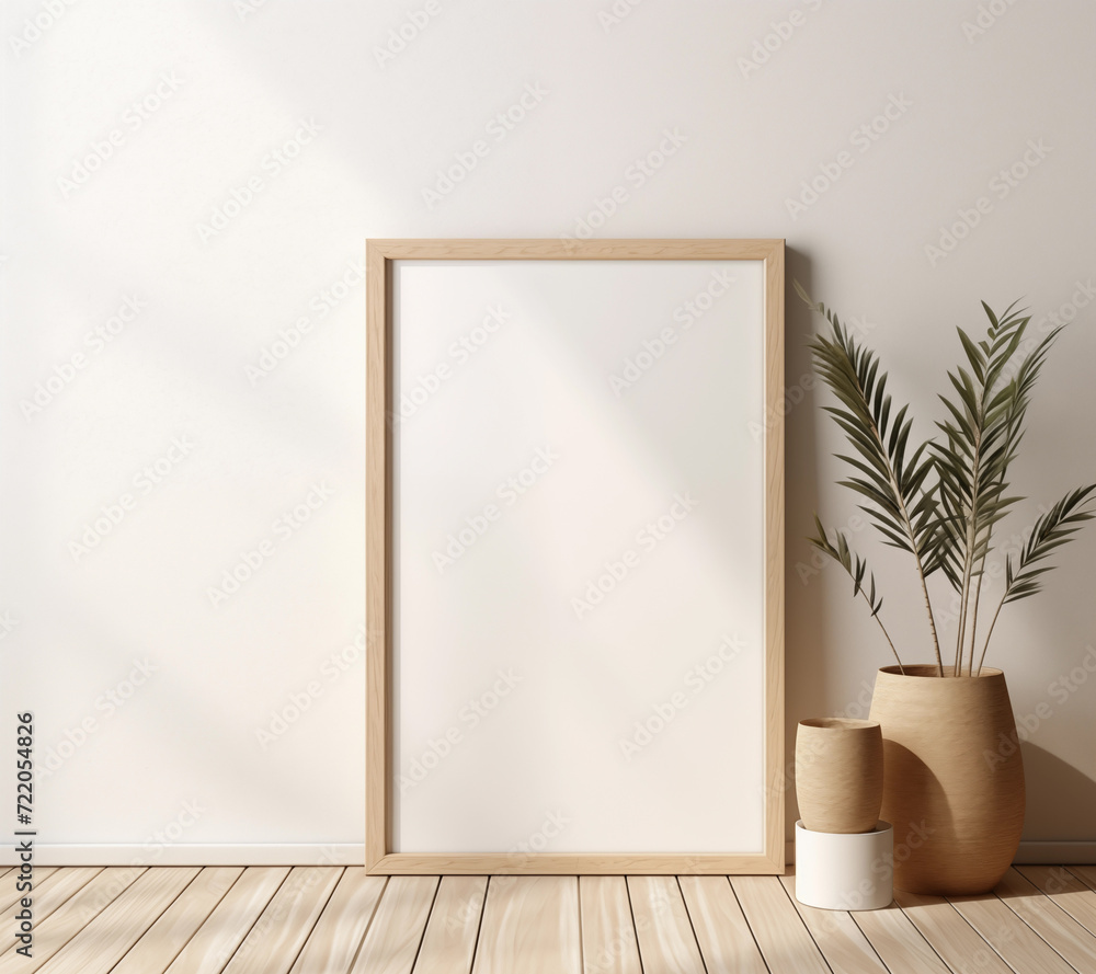 Modern home mockup interior background, 3d render Modern home mockup interior background, 3d render