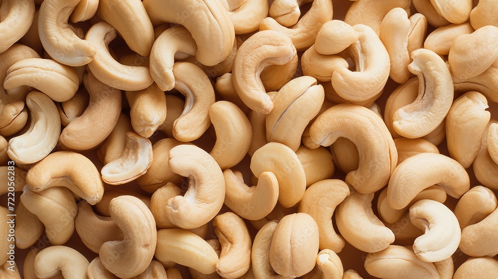 Heap of cashew nuts. Generative AI Heap of cashew nuts. Generative AI