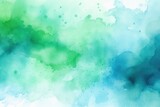 Soothing Watercolor Gradient: A Tranquil Blend of Green and Blue - Generative AI
