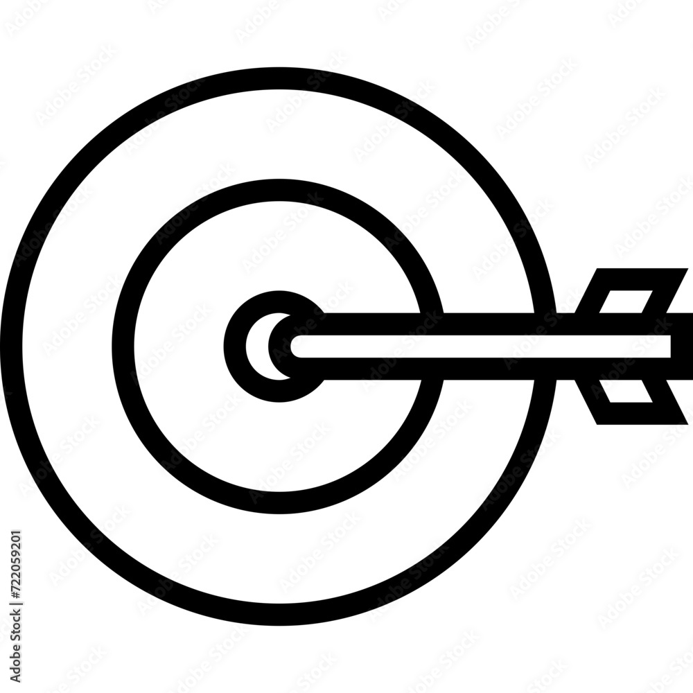 Dartboard Vector Icon Dartboard Vector Icon