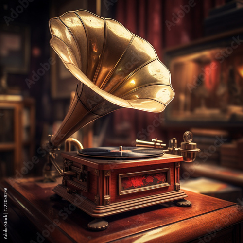 Old, retro gramophone