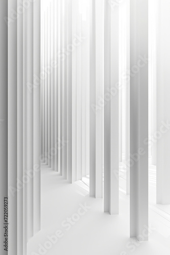White vertical rectangular composition, like buildings.