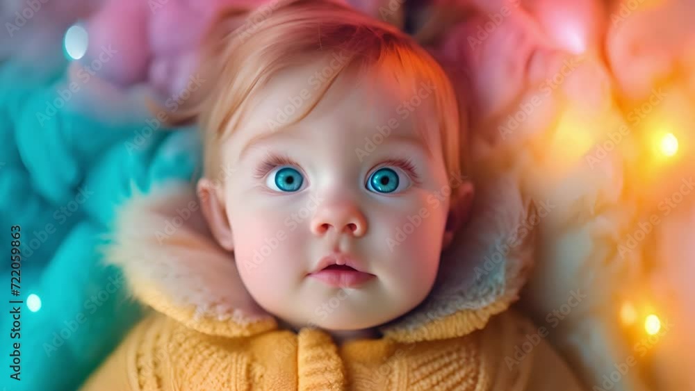青い瞳の赤ちゃん,Generative AI 青い瞳の赤ちゃん,Generative AI