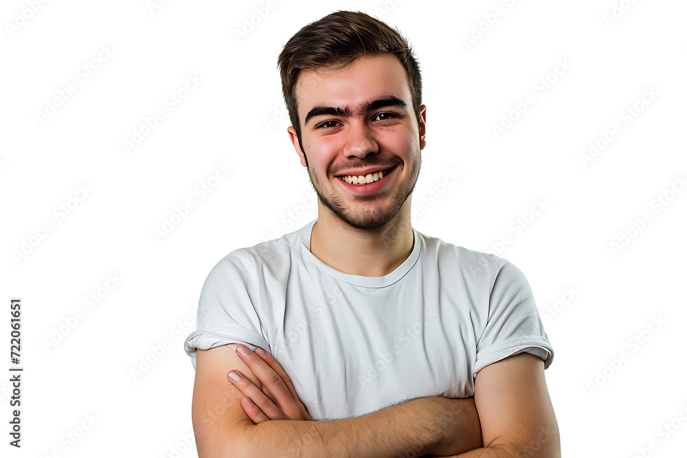 portrait of young man arm crossed on isolated background portrait of young man arm crossed on isolated background