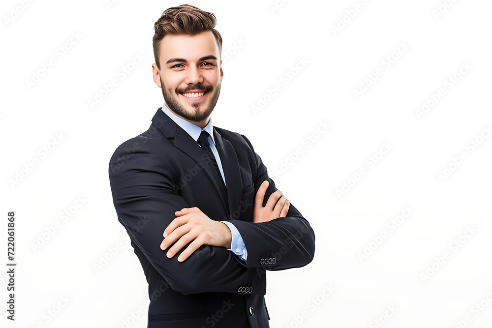 portrait of businessman arm crossed on isolated background portrait of businessman arm crossed on isolated background