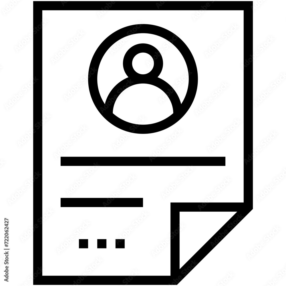 CV Vector Icon