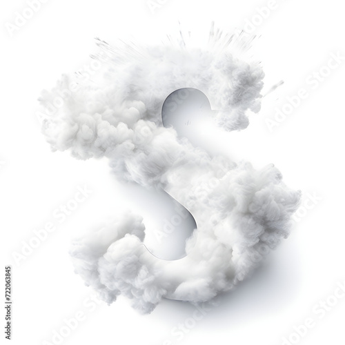 Cloud font letters, cool cloud font letter S