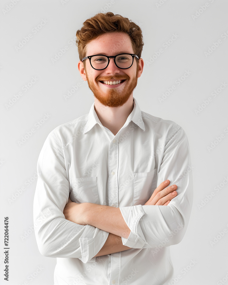 Portrait of a handsome young man smiling, isolated on white background Portrait of a handsome young man smiling, isolated on white background