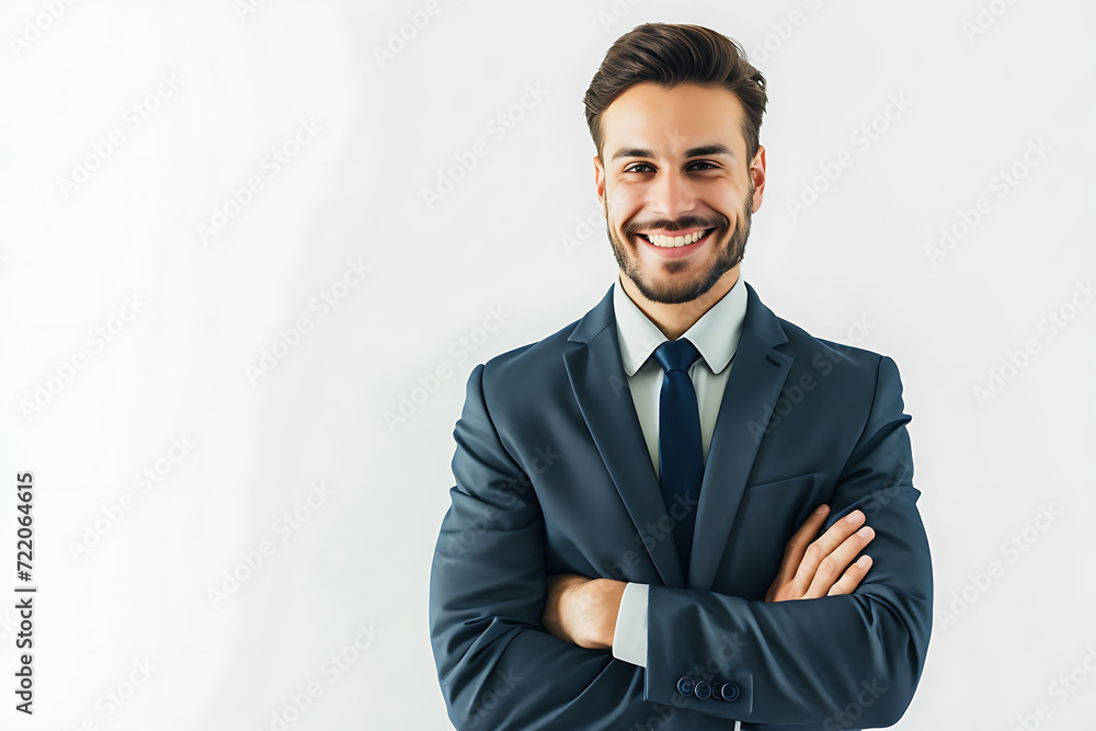 portrait of businessman arm crossed on isolated background portrait of businessman arm crossed on isolated background
