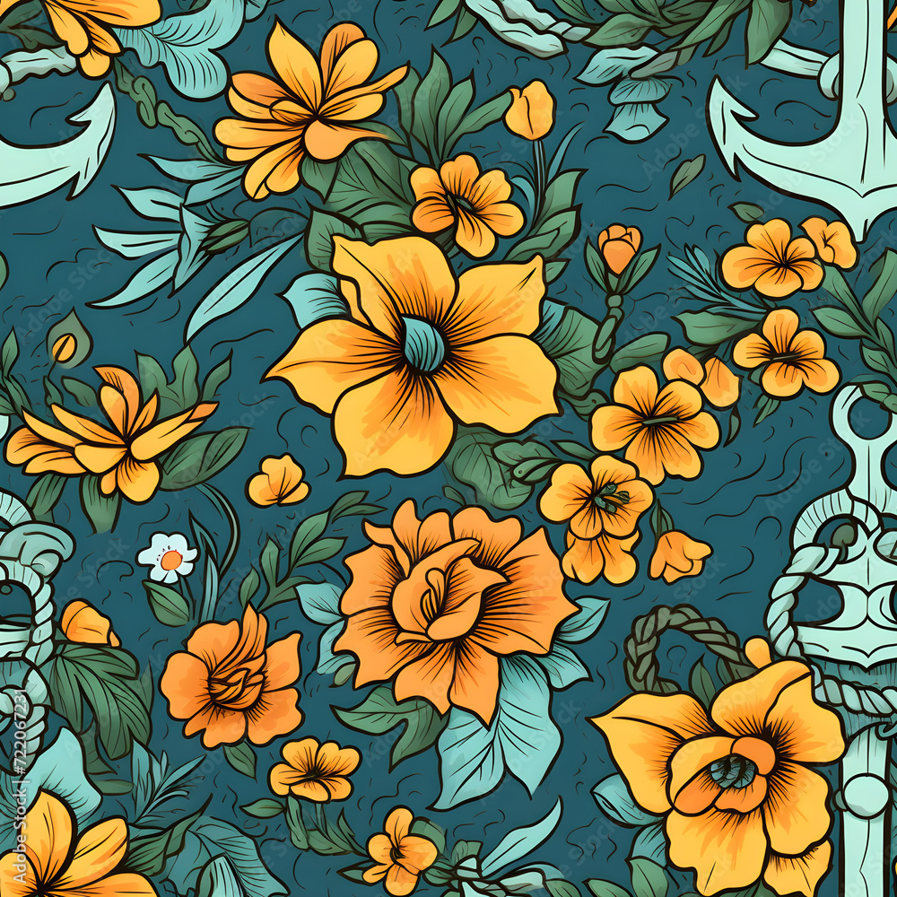 seamless pattern with flowers seamless pattern with flowers