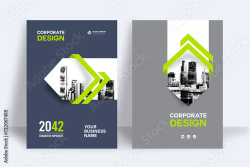 Corporate Book Cover Design Template in A4. Can be adapt to Brochure, Annual Report, Magazine, Poster, Business Presentation, Portfolio, Flyer, Banner, Website.