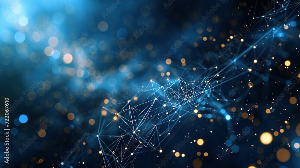 Network science and technology background, technology and communication, connected lines and dots big data molecular Holographic concept background Network science and technology background, technology and communication, connected lines and dots big data molecular Holographic concept background