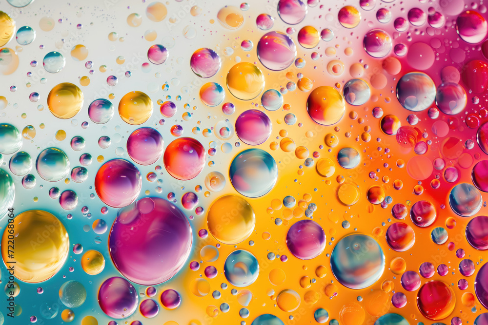 Vibrant colorful oil drops Vibrant colorful oil drops