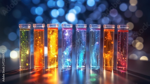 magical lab test tube display photo