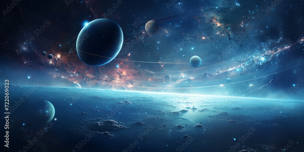 Space and planets background Space and planets background