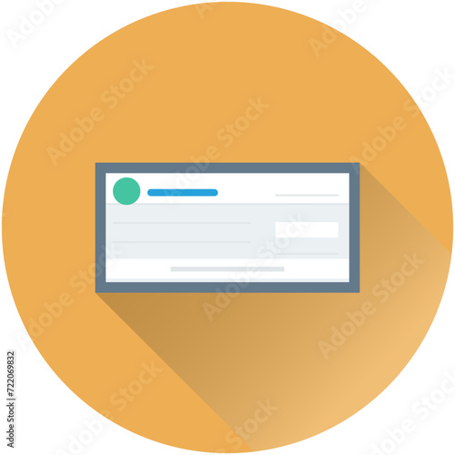 Cheque Vector Icon 