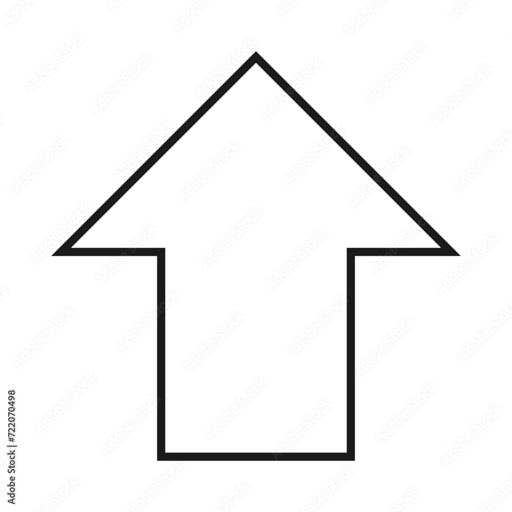Hollow Upward Pointing Mini Arrow Icon Hollow Upward Pointing Mini Arrow Icon