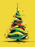 An abstract Christmas tree.