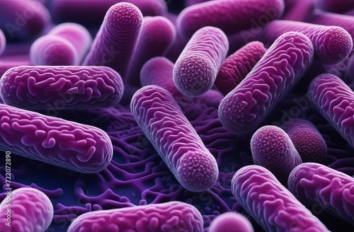 e. coli bacteria on abstract background. Microscopic view of gram stain showing Escherichia coli or E. coli bacteria photo