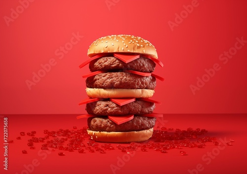 Hamburger, Romantic love as a concept for Valentine's Day. © mahamudul