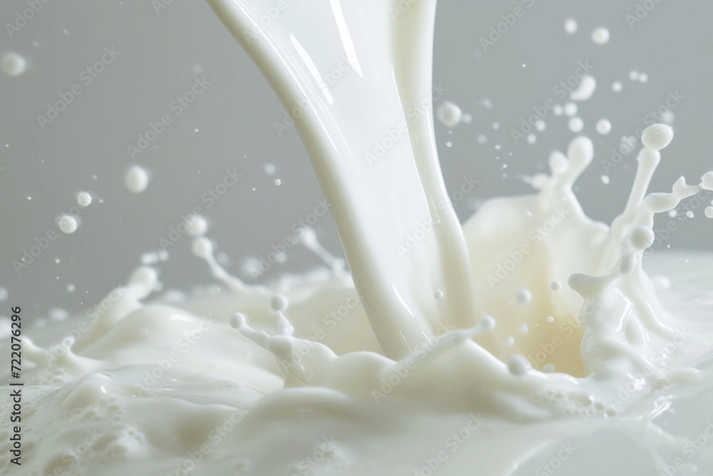 Milk white splash flow background Milk white splash flow background