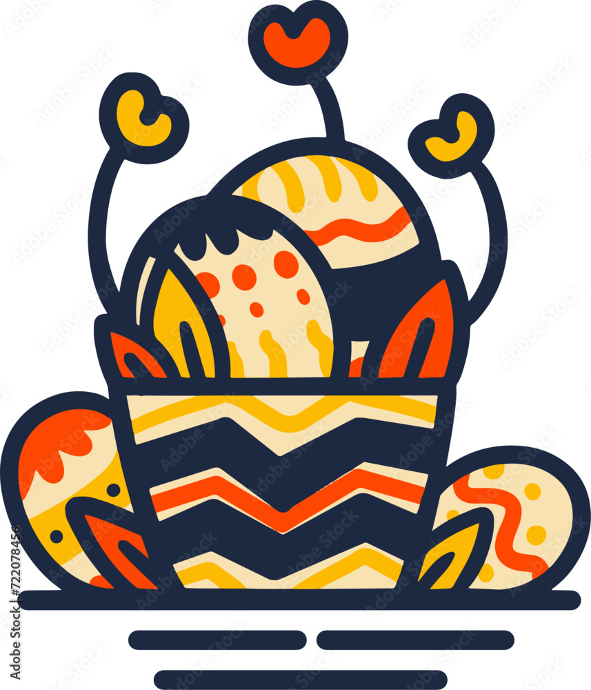 Obraz premium easter cake with eggs