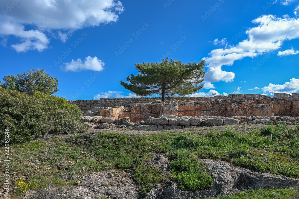 ruins of an old castle on a mountain in Cyprus open air museum 23