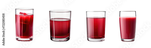 Set transparent glasses with red wine PNG, cutout, or clipping path. isolated on transparent background, 
