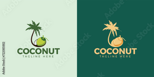 Coconut logo vector template image