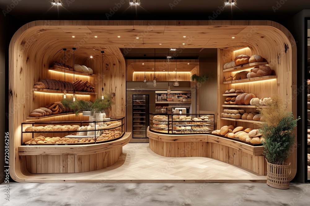 bakery with fresh pastries interior