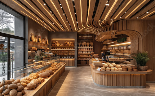 bakery with fresh pastries interior