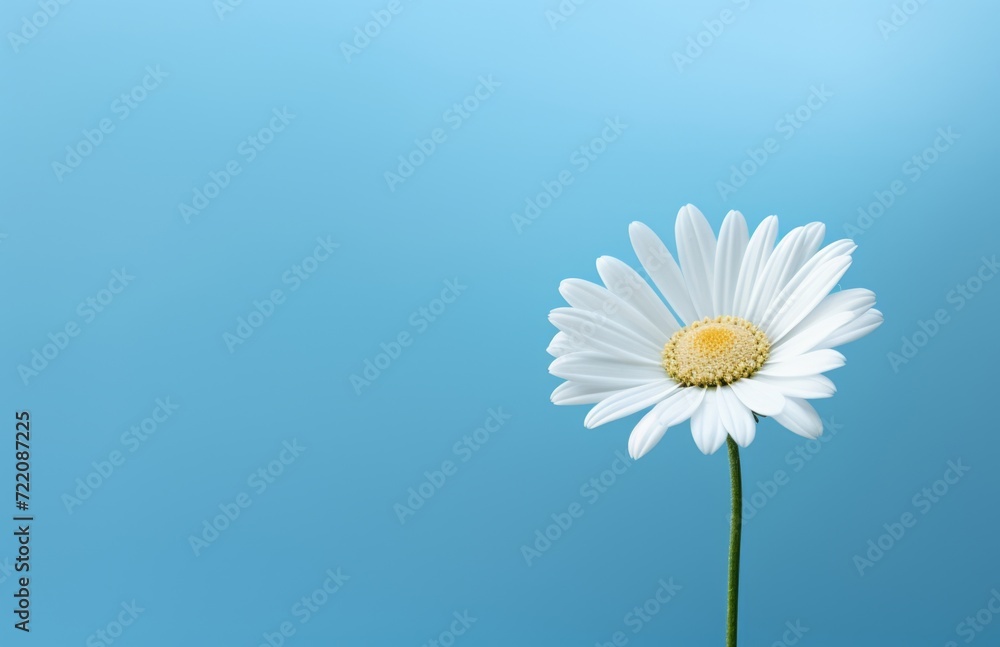 white flower in front of a blue background. white flower in front of a blue background.