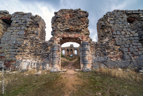 Ruins of St. Leonardo's Castle in San Leonardo de Yagüe. Soria. Spain. Europe. photo